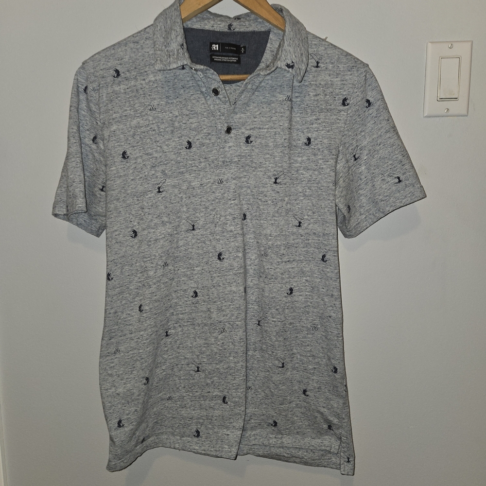 Le 31 Par Simons Optical stripe mini-pattern polo